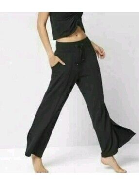 Athleta Sierra Wide Loose Slit Hem Ankle Pant